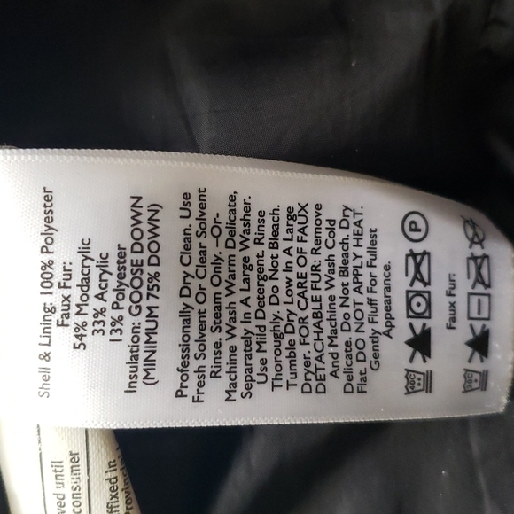 Eddie Bauer Puffer Goose Down Parka 550 Fill, Black, Size S - Picture 10 of 10